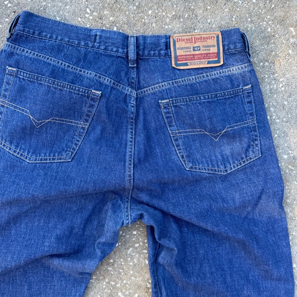 Vintage Diesel Industry Straight Leg Y2K Denim Workwear Jeans Mens  Blue
